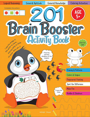 Cover Image for 201 Brain Booster Activity Book - Fun Activities and Exercises for Children: Tracing & Pattern, Colors & Shapes, Maze -- Wonder House Books, Paperback