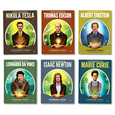 Cover Image for Illustrated Biography for Kids: Extraordinary Scientists Who Changed the World: Set of 6 Books -- Wonder House Books, Hardcover