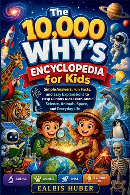 Cover Image for The 10,000 Why's Encyclopedia for Kids: Simple Answers, Fun Facts, and Easy Explanations to Help Curious Kids Learn About Science, Animals, Space, and -- Ealbis Huber, Paperback