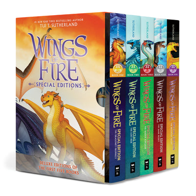 Cover Image for Wings of Fire #1-5 Special Edition Box Set -- Tui T. Sutherland, Boxed Set